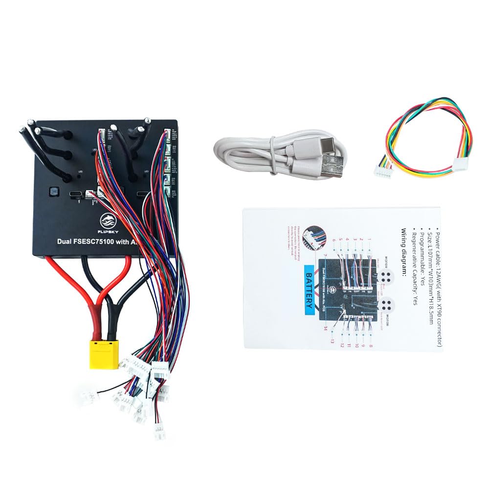 FLIPSKY 75100 FOC 75V 200A Dual ESC with Aluminum PCB for Electric Skateboard/Scooter/Ebike Speed Controller