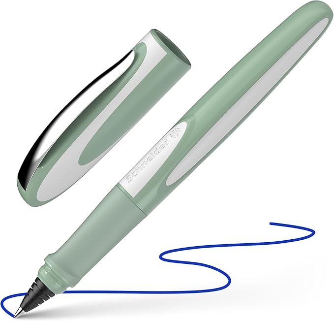 Schneider 187813 Ray Rollerball Pen (Refillable with Standard Ink Cartridges, Suitable for Right and Left-Handed Users) Pi...