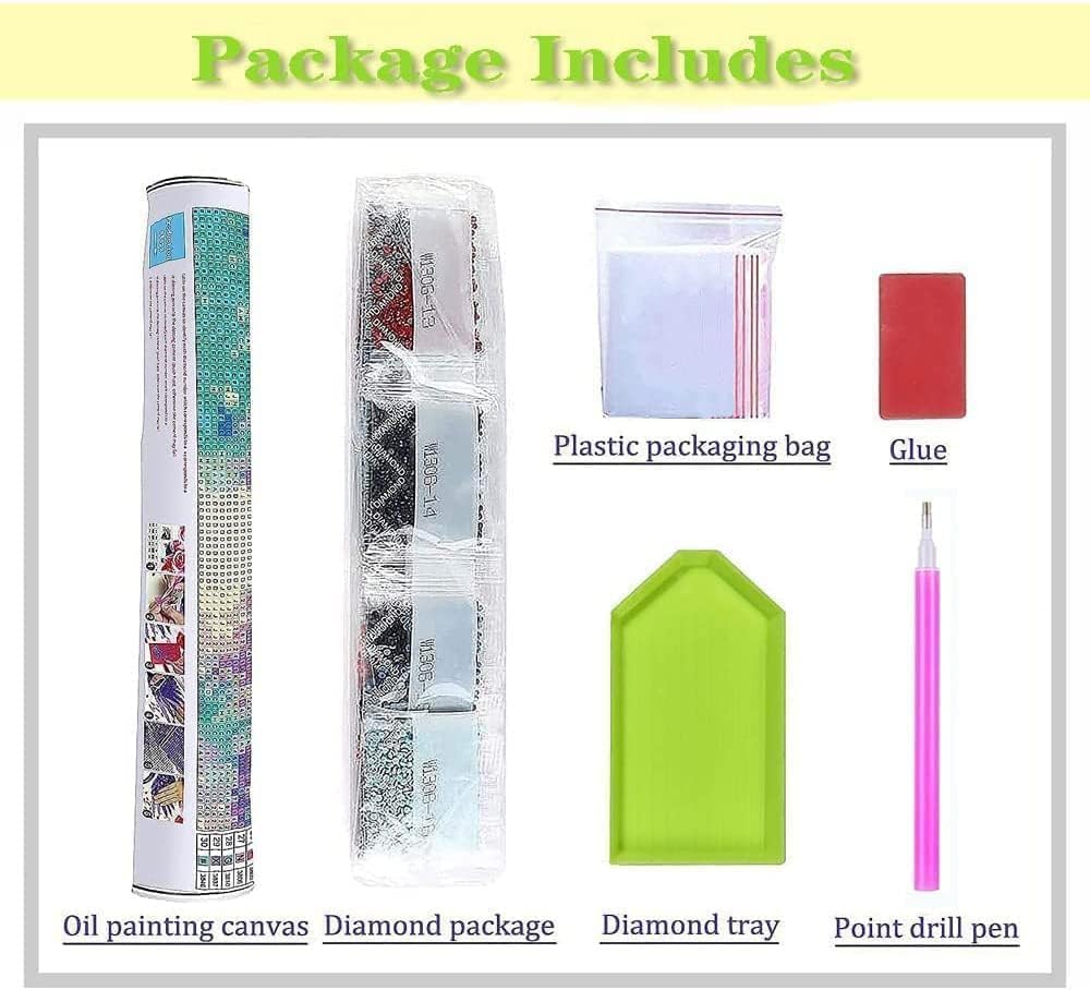 RYMILIE 3 Packs Fruit Diamond Art Kits for Adults, Cute Diamond Art Kits for Beginners-DIY 5D Gem Painting Kit for Home Wall Decor Gifts 【11.8x15.7inch】