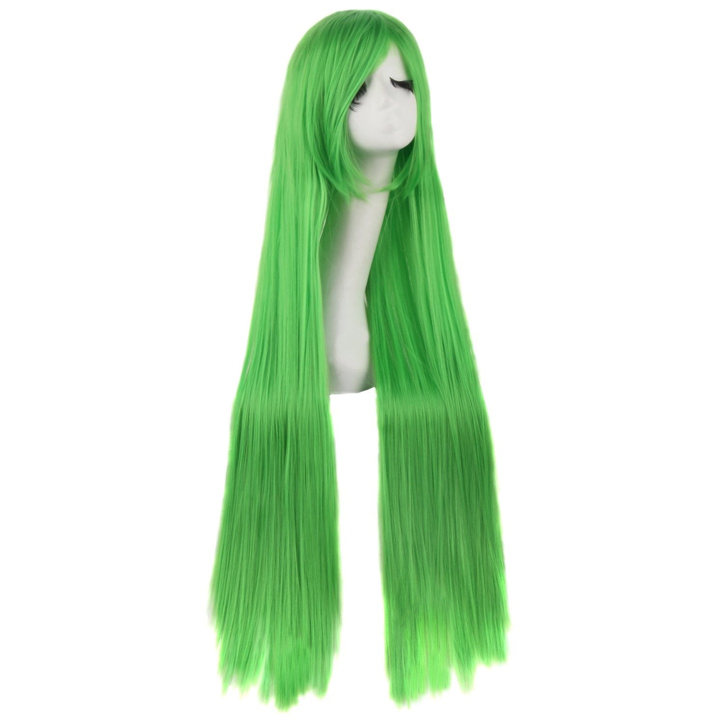 MapofBeauty 40 100cm Anime Costume Long Straight Cosplay Wig Party Wig (Fluorescent Green)