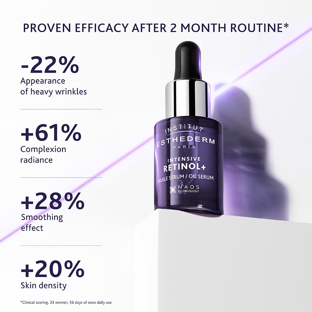 Institut Esthederm - Intensive Retinol+ Oil Serum - Face and Neck - Anti-aging - Wrinkles - Firming Serum - Sensitive Skin