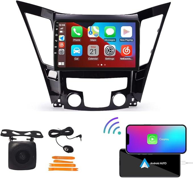 [2G+32G] Carplay Android Auto Touchscreen Autoradio Car Stereo GPS Navigation FM Radio Head Unit WiFi Mirror Link Multimed...