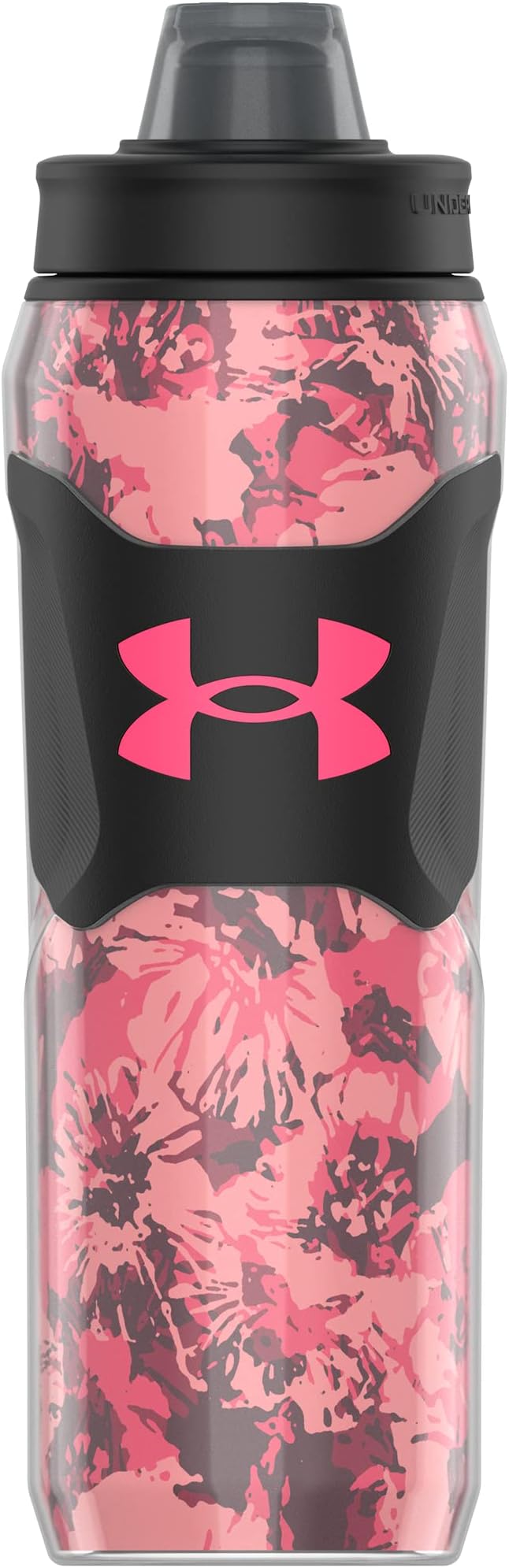 Under Armour 28oz Playmaker Squeeze Insulated 2 - Sports Water Jug, Leak Resistant for Baseball, Football & More, Pink Poppy
