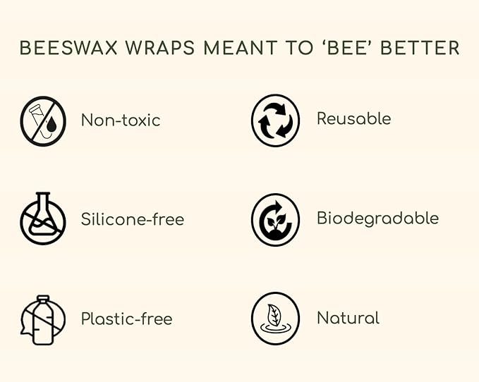 Truebee Reusable Beeswax Bread Wrap – Non Toxic, Plastic Free, Silicone Free, Sustainable, Environmentally Friendly, Organic Cotton Beeswax Wrap, XL Bread Wrap, Signature Design