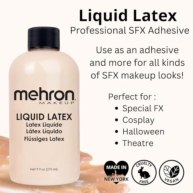 Mehron Makeup Liquid Latex (9 oz) (Light Flesh)