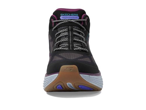 Skechers Women's Max Cushioning Suspension Terrace Waterproof Boot, Black/Purple, 9.5