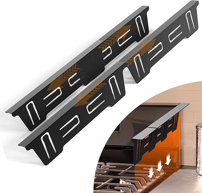 2 Pack Expandable Stainless Steel Stove Gap Covers (13.8"-27.6"), Retractable Fill the Gap Between Stove & Counter Top wit...