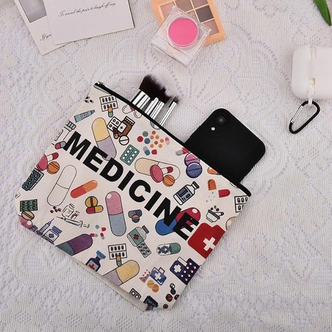 Medicine Organizer Pouch Makeup Bag for Women Men Christmas Birthday Gifts for Doctor Nurse Travel Medication Kit Portable...