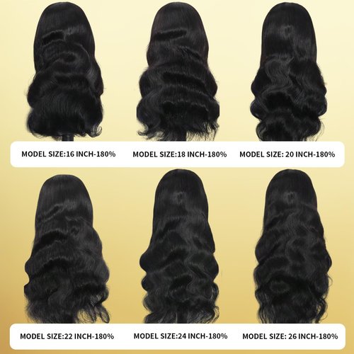 magicjoy Body Wave Human Hair Wigs for Women Glueless HD Lace Front Wigs Human Hair Body Wave 180 Density Lace Frontal Wigs Human Hair Pre Plucked Body Wave 13x6 Lace wigs 26 Inch