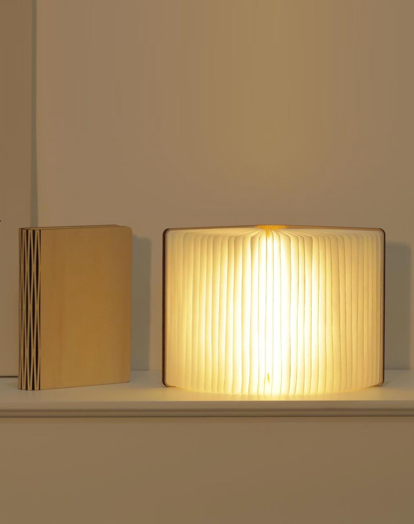 ZBOLE Wooden Book Lamp - Portable Folding LED Book Light for Reading, Unique Gift for Book Lovers, Magnetic Mood Lighting for Home&Library Decor (Maple)