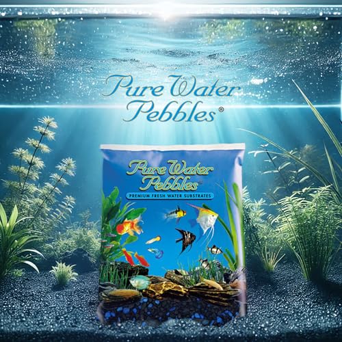 Pure Water Pebbles Midnight Glo Aquarium Gravel - 5 lbs - Non-Toxic, Colorfast, Vibrant Substrate for Aquariums, Terrarium...