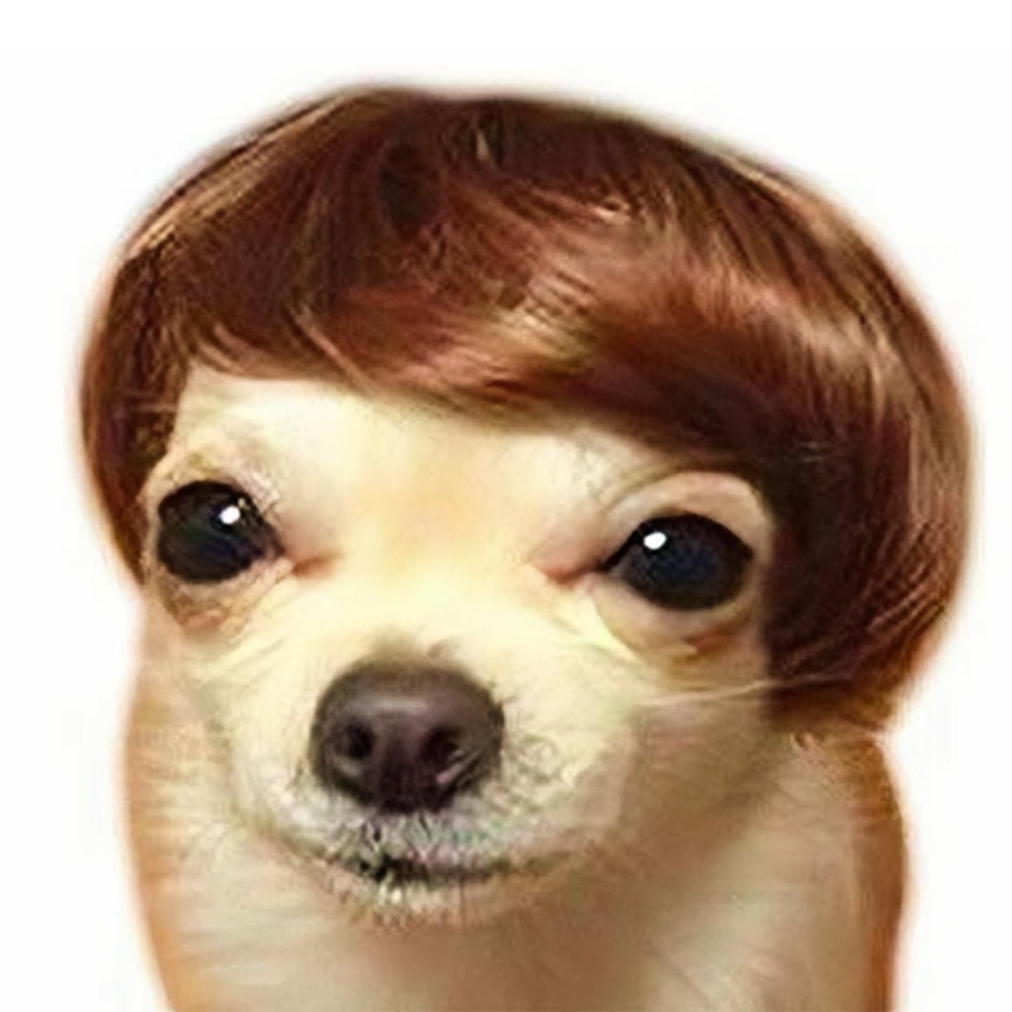 Dog Wig Pet Costumes, Cat Costume Synthetic Accessories Small Dog Headwear for Halloween Christmas Eve Festival Party Decor, Head Wear Apparel Toy (A)