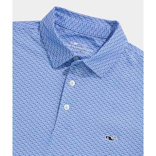 vineyard vines Mens Printed Sankaty Performance Polo
