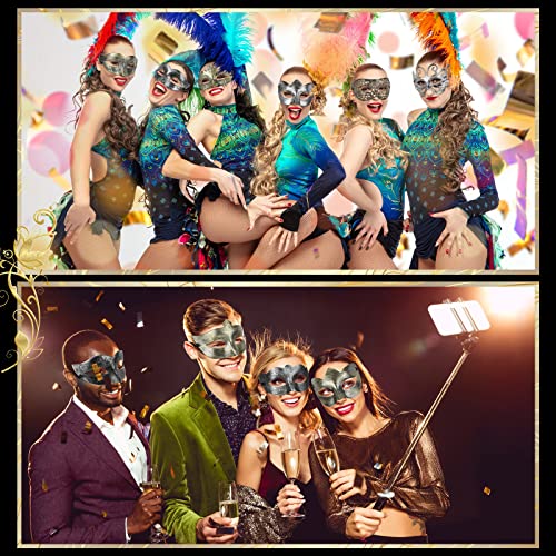 Lenwen 120 Pcs Masquerade Mask Bulk Vintage Antique Masks for Women Men Couple Party Venetian Halloween Costumes Party