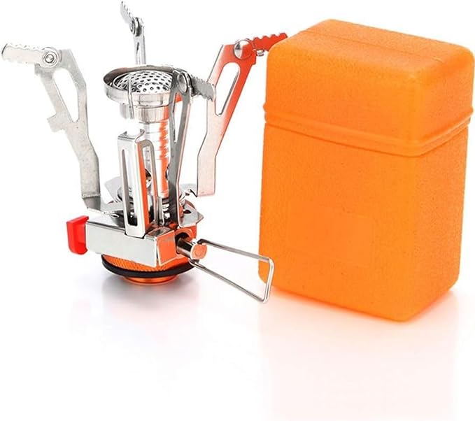 Portable Camping Stove Backpacking Stove, Specialized Hiking Stove Camping Stove with Piezo Ignition Stable Support Wind-R...