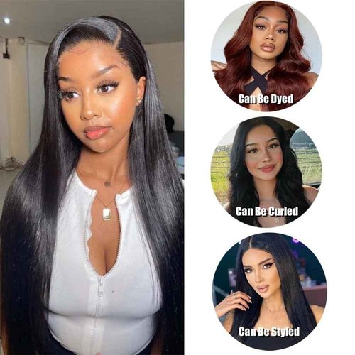 Straight Human Hair Bundles 26 26 26 Inch Brazilian Straight Hair Bundles 100% Unprocessed Virgin Hair Weave Bundles Human Hair Extension for Women Natural Color