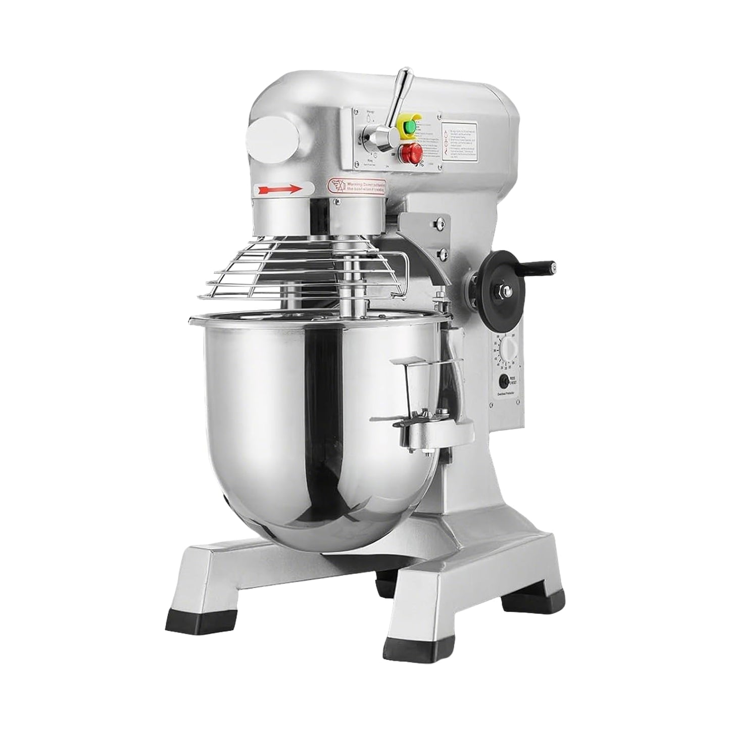 Commercial Stand Mixer with 60-Min Timer, 4 Sizes (10Qt/15Qt/20Qt/30Qt) & Variable Power, Heavy-Duty Stainless Steel Bowl, 3-Speed - For Bakery, Pizzeria, Restaurant to Food Production (20 QT)