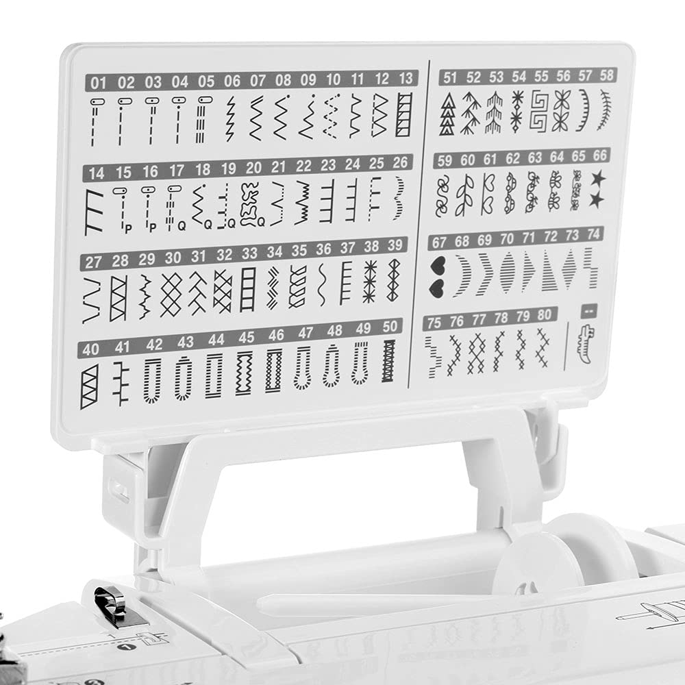 Brother Innov-is NS80E Computerized Sewing Machine w/Starter Package - Includes Brother 5 Sewing Foot Embellishment Pack + Mr. Vac & Mrs. Sew - Ready, Set, Sew Video