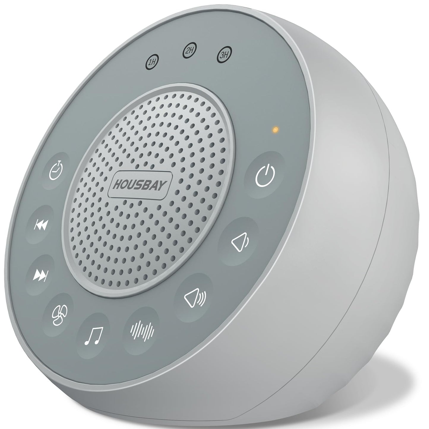 Housbay White Noise Sound Machine, 31 Soothing Sounds, 5W Loud Stereo Sound, Sleep Timer, Small Travel Sleep Machine & Noise Canceling for Sleeping, Relaxation-Gray
