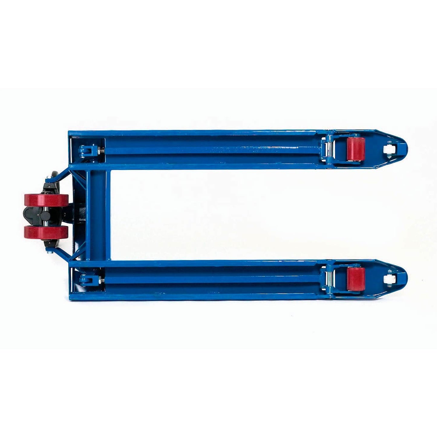 Global Industrial High Capacity Pallet Jack with 27" W x 42" L Forks, 6600 Lb. Capacity, Manual Duty Truck for Warehouse, Manufacturing and Retail, Blue Powder Coat Finish
