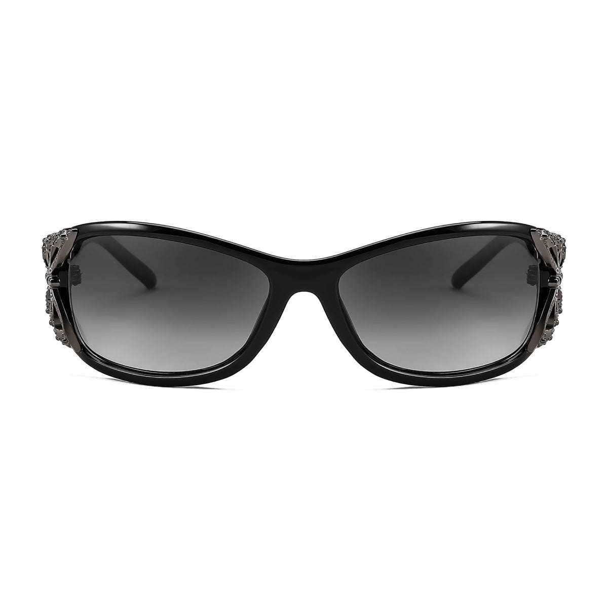 FEISEDY Trendy Polarized Y2K Sunglasses Wrap Around Butterfly Design Fashion Sunnies UV400 Protection B0078
