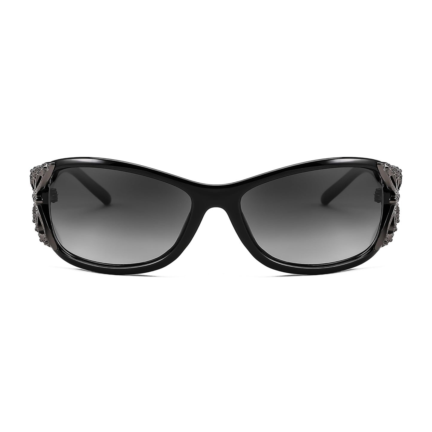 FEISEDY Trendy Polarized Y2K Sunglasses Wrap Around Butterfly Design Fashion Sunnies UV400 Protection B0078