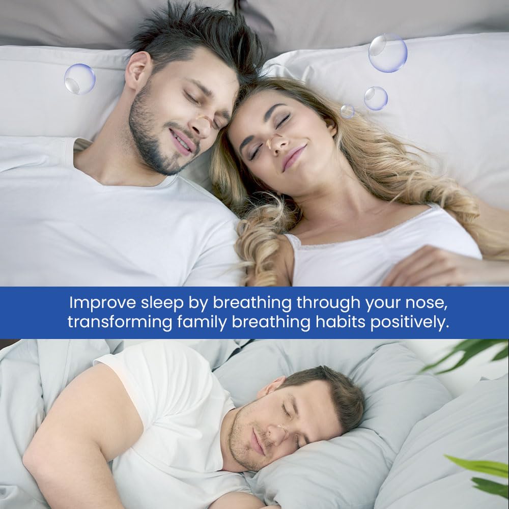 MASSNER Nasal Strips for Snoring & Breathing – Soft, Plastic-Free Nose Strips for Sleeping – Drug-Free, No Magnet Design for Comfortable Airflow (Large 100 Count)