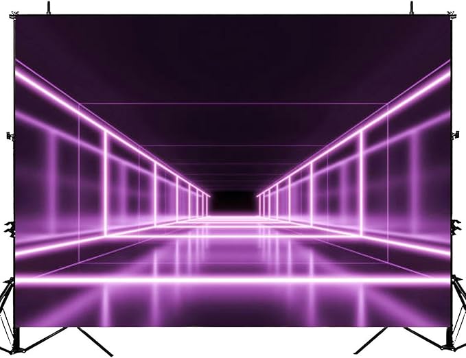 Neon Lights Backdrop Bitrhday Party Decorations Photography Studio Photo Backdrops Background Props Wall Decor Photoshoot ...