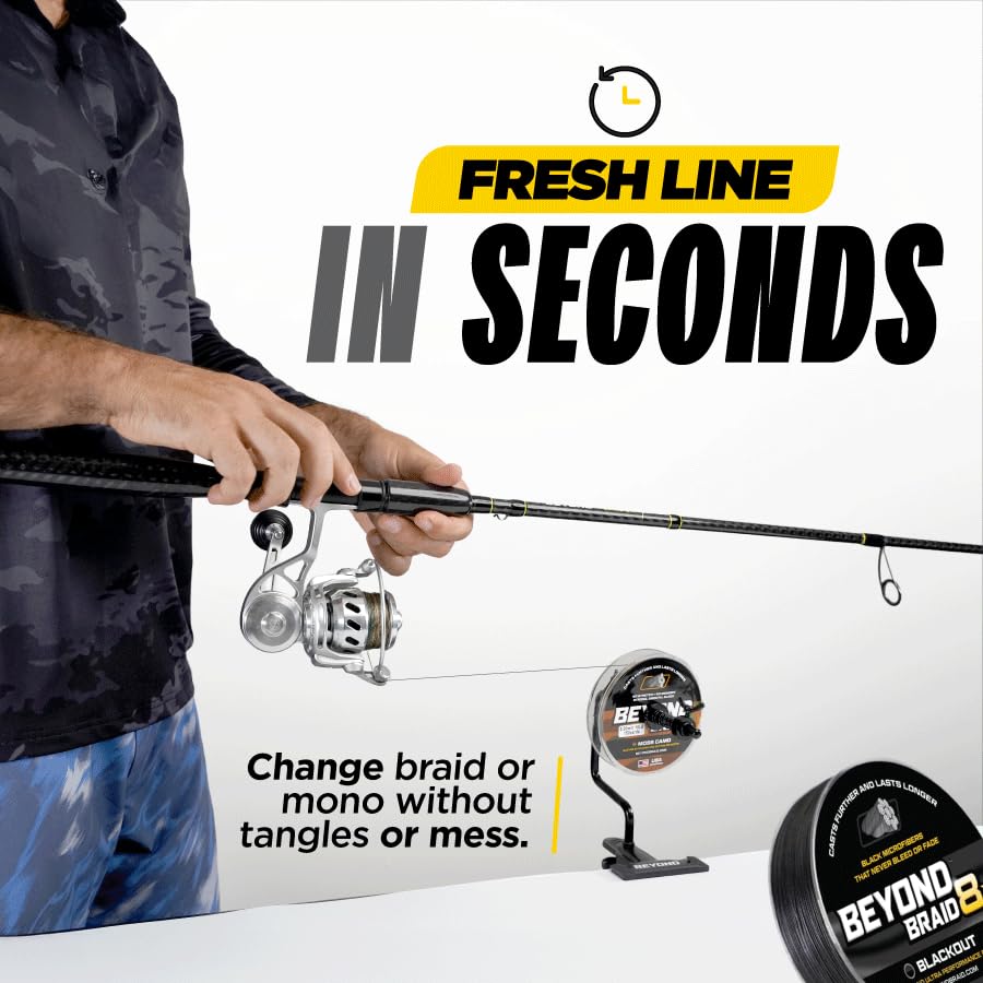 Beyond Braid EZ Fishing Line Spooler – Portable Table Mounted Reel Spooler for Spinning & Baitcasting Reels – Adjustable t...