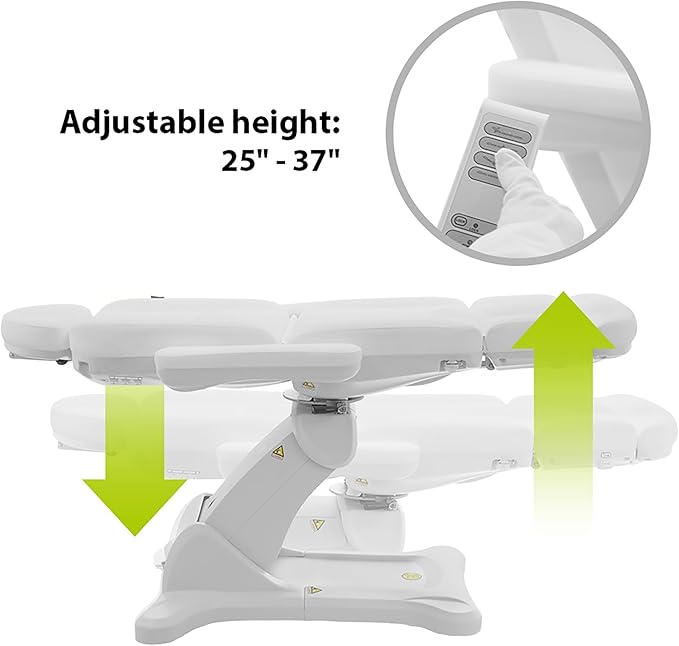 SKINACT Malibu Electric Medical Spa Treatment Table (White)