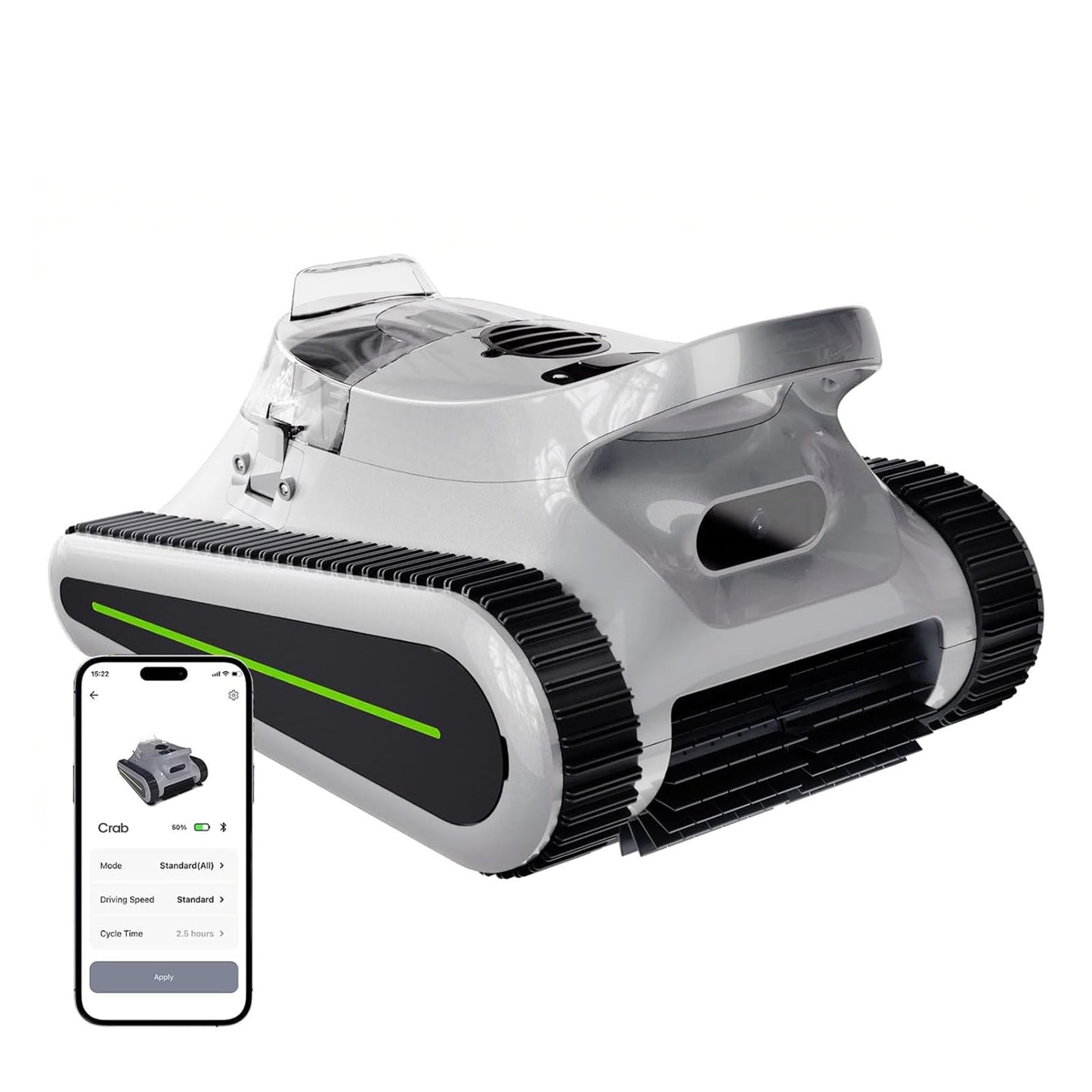 Cordless Robotic Pool Cleaner, Pool Vacuum 180W Brushless Motor, 45000Pa Suction, Wall & Waterline Climbing, Auto Path Mapping, for Inground & Above-Ground Pools up to 2150 Sq. Ft.