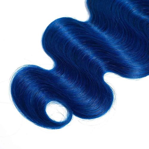 Habiliana Bundles Human Hair 20 22 24 Inch Body Wave T1B Blue Human Hair Bundles 11A Unprocessed Brazilian Virgin Quick Weave Hair Extensions for Black Women