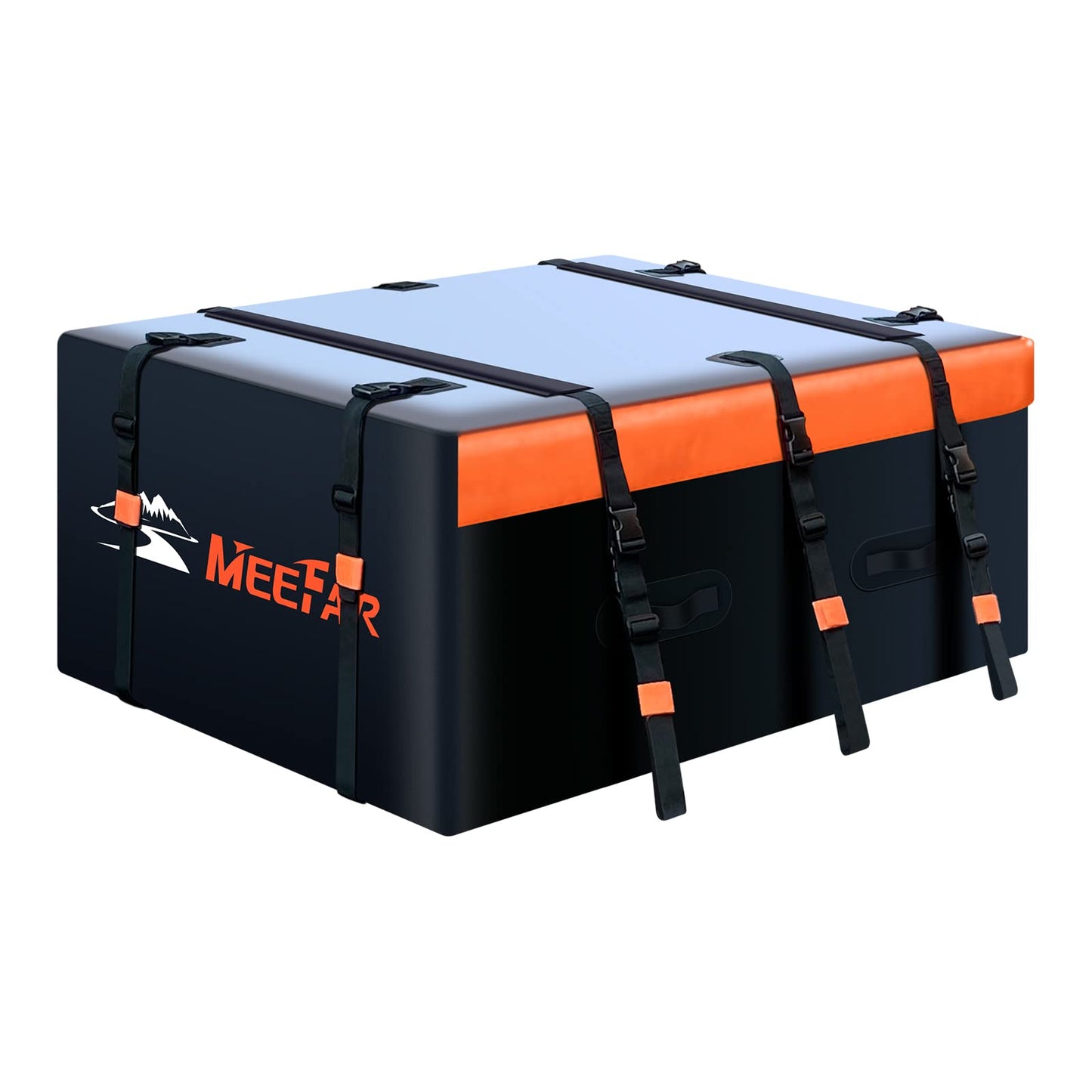 MeeFar Rooftop Cargo Carrier Car Roof Bag 21 Cubic Feet 100% Waterproof Car Top Carrier, Fits All Vehicle with/Without Rack,Include Anti-Slip Mat,10 Reinforced Straps,6 Door Hooks,Luggage Lock