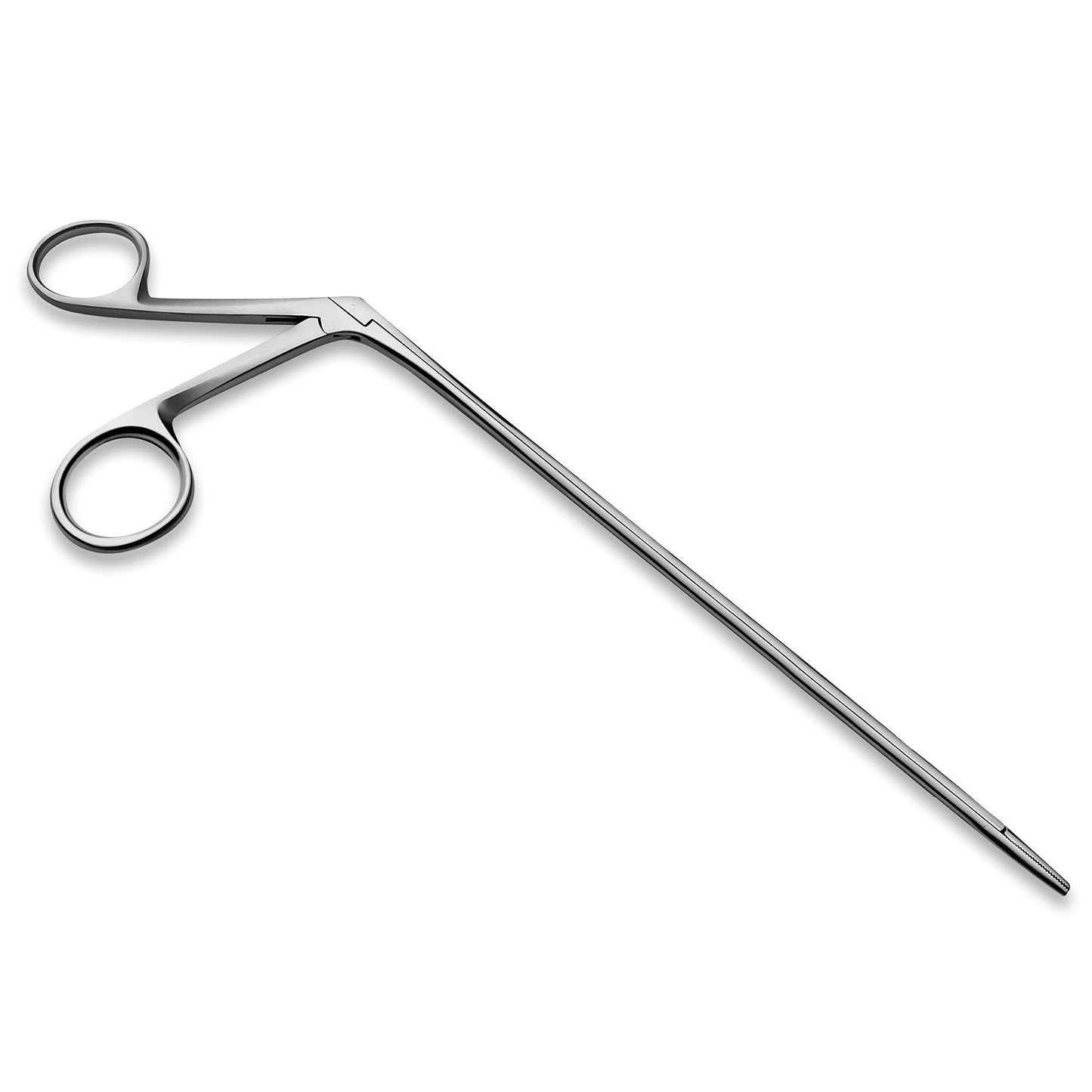 DEXSUR Precise ENT Procedures with Alligator Ear Forceps - Curved Jaw Design, Non-Slip Grip Handle, Fine-Tip, Reusable and Easy to Clean - 12 Inches
