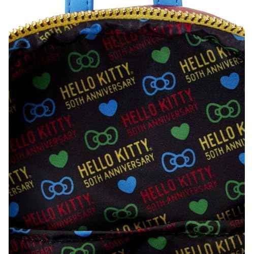 Loungefly Backpacks Hello Kitty 50th Anniversary Coin Bag Mini Backpack Red, Red, standard