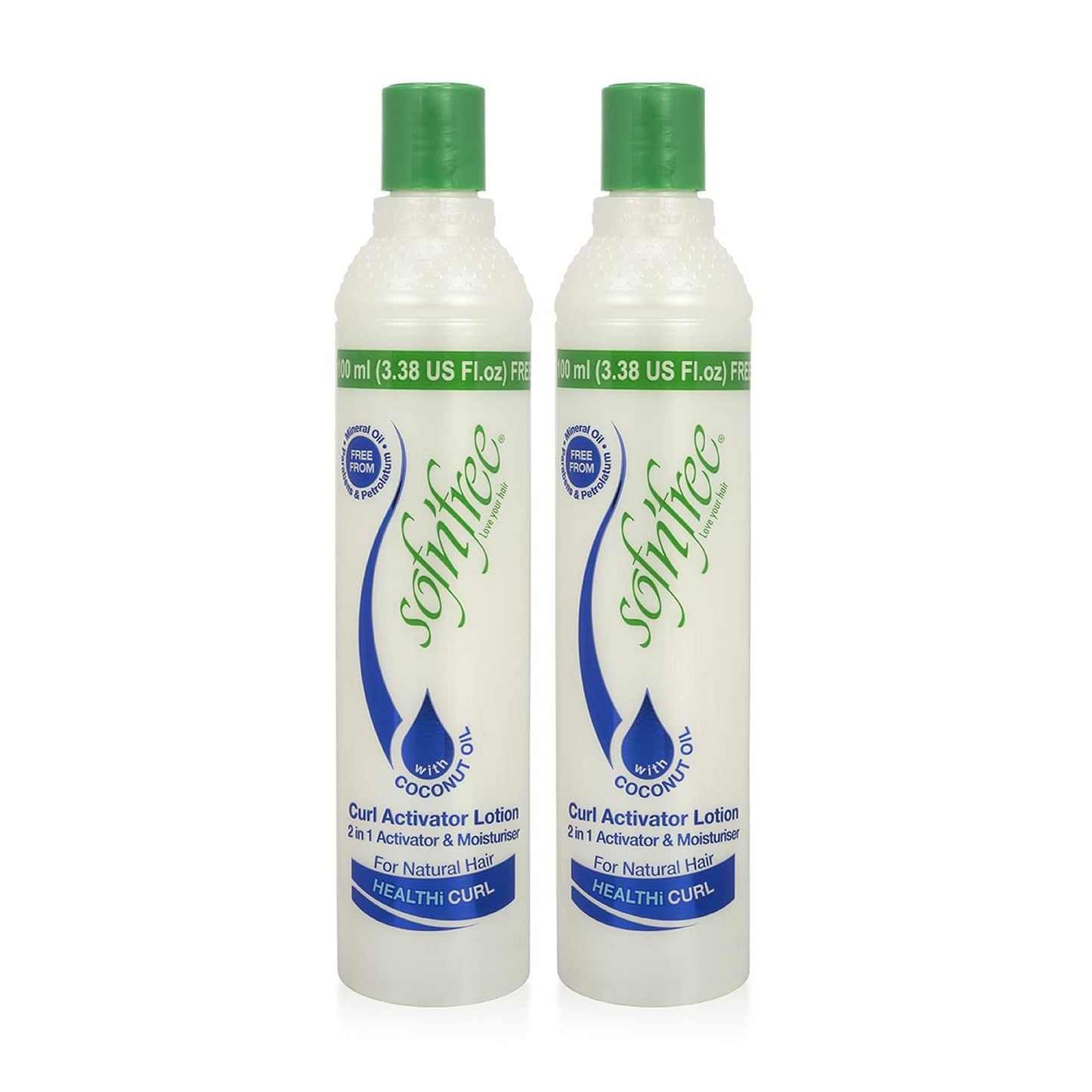 SofnFree Moisturizer & Curl Activator for Natural Hair, Soft Curls, and Waves 25.36 fl oz / 750ml (2 pack)