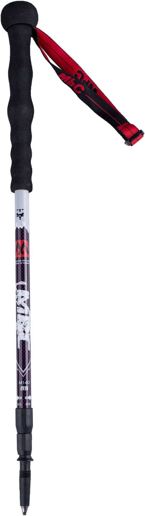 MBC CollapsibleTrekking Pole Carbon Fiber Hiking Walking Stick Professional Photography Monopod Stand for Camera and Camco...