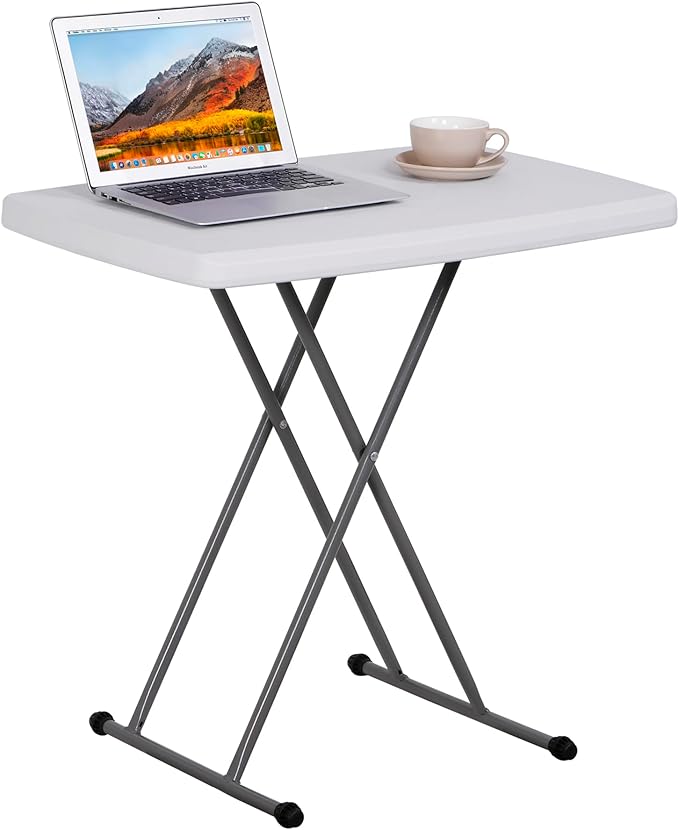 ZenStyle 3 ft Adjustable Folding Table, Indoor Outdoor Portable Plastic Dining Card Table Utility Table for Camping Dining...