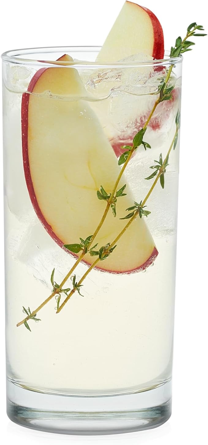 Libbey Heavy Base Drinking Glasses Set of 8, 15.5 Oz Elegant, Weighted Clear Water Glasses, Dishwasher Safe Glass Cups Set...