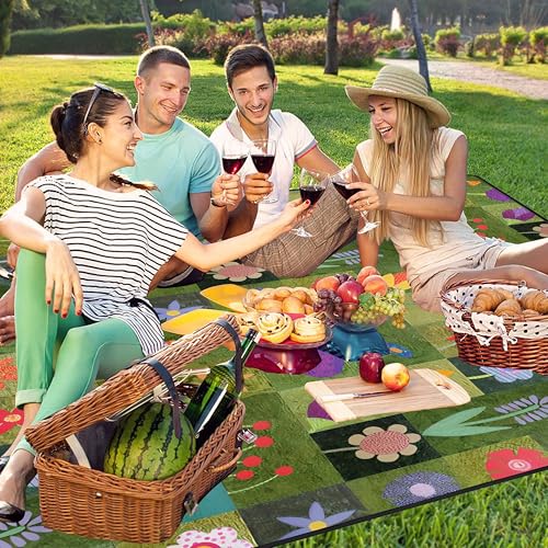 Supfitness Extra Large Picnic Blankets Waterproof Foldable (60 "x 80") Beach Blanket Waterproof Sandproof,3-Layer Thicking...
