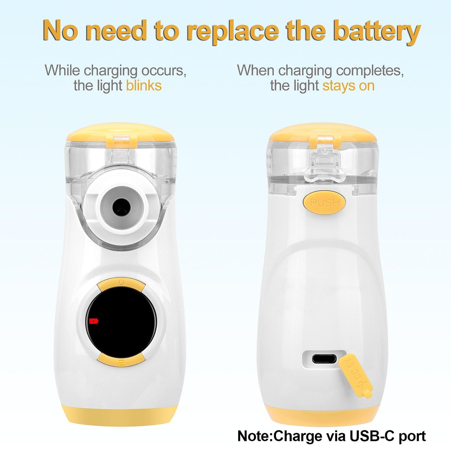 Nebulizer - Portable Nebulizer for Adults and Kids, Ultra-Quiet Nebulizer Machine with Intuitive LED Interface and Auto-Cleaning Travel and Home Use