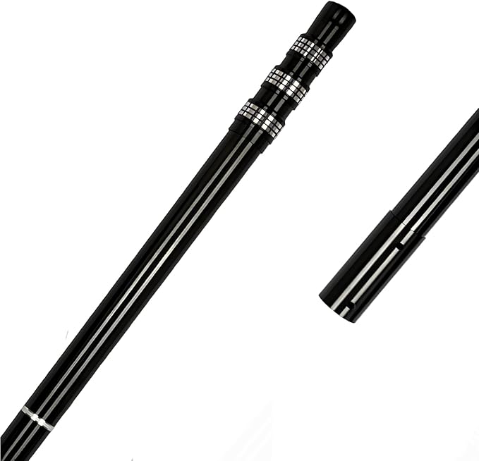 JSPJSP Carbon Fiber Pool Rod - Professional 4-12 Foot Telescopic 4-Piece Pool Cleaning Rod Set, Adjustable Telescopic Rod ...