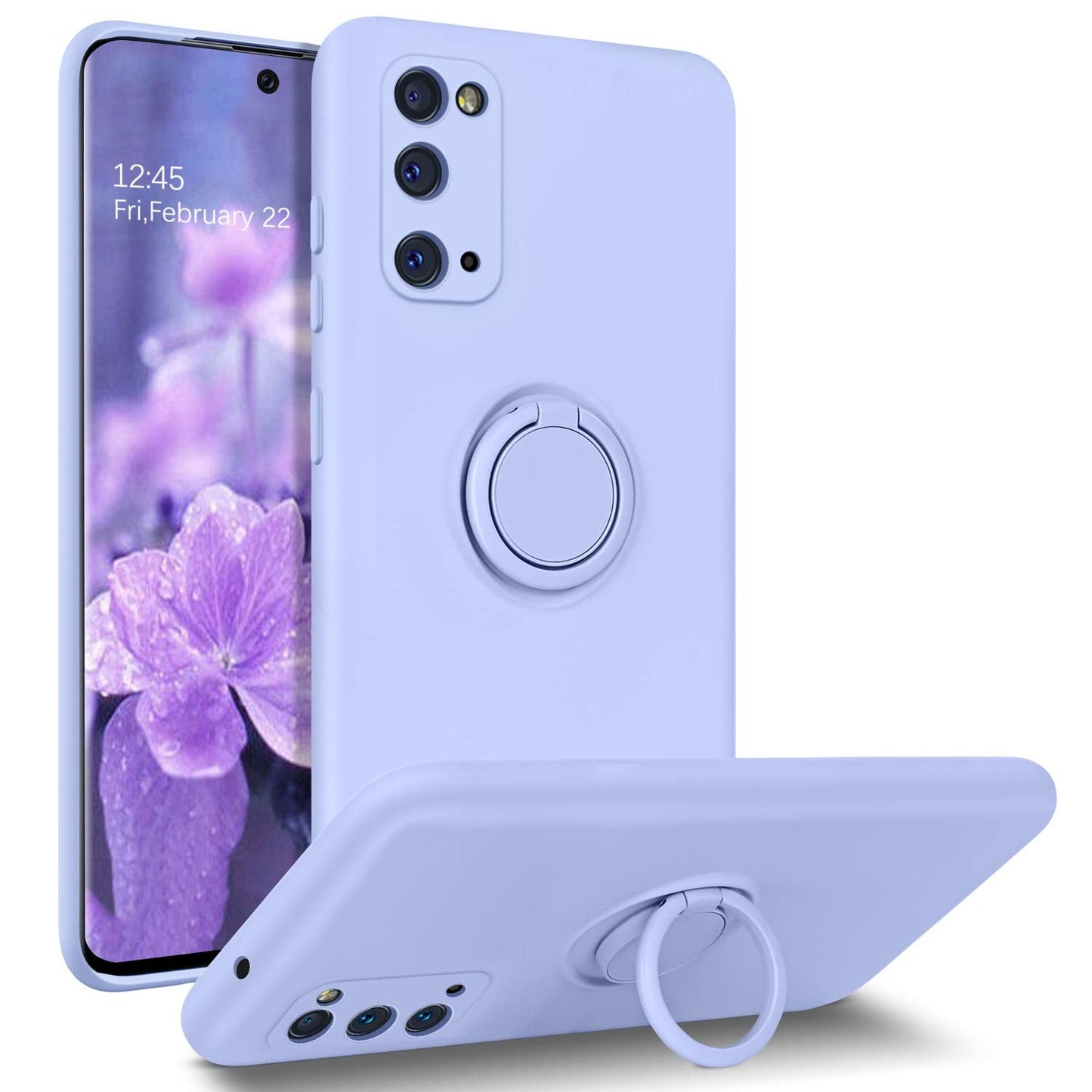 Bentoben For Galaxy S20 Case, Phone Case Samsung S20 5G 2020,Slim Silicone Ring Holder Kickstand | Support Car Mount | Soft Rubb