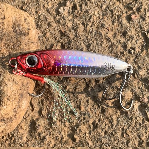 Tripquips Saltwater Jigs Fishing Lures with Ultra-Sharp Hooks, Saltwater Spoon Lure for Tuna Salmon Grouper, Sea Fishing J...