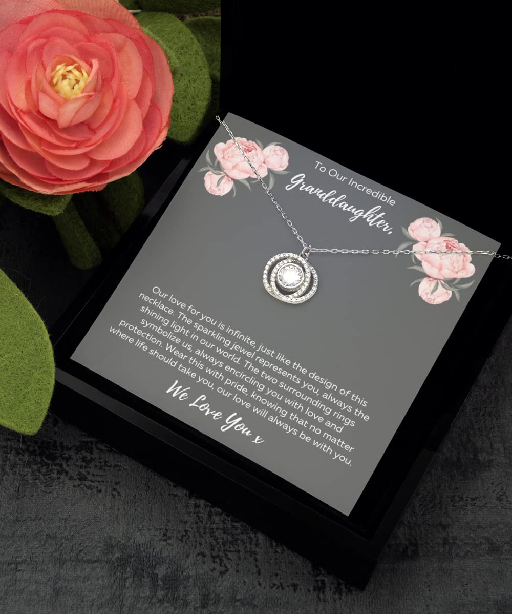 To Our Granddaughter Necklace from Grandparents, Gifts For Granddaughter Valentine's Day, Jewelry For Granddaughter, Granddaughter Sterling Silver Pendant, Necklace For Granddaughter From Both Grandparents