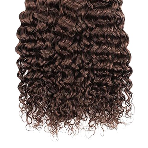 Peenoll Human Hair Bundles 18 20 22 Inch Chocolate Brown 4# Deep Wave Bundles Human Hair 100% Unprocessed Soft Sewn In Hair for Black Women with Double Weft
