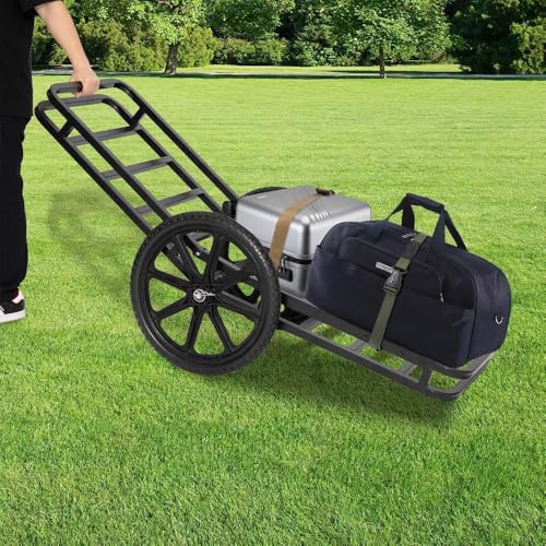 Yeeoy Deer Cart, 500 LBS Capacity Folding Game Cart with Big Wheels, Heavy Duty Steel Game Hauler Hunting Gear Accessorie...