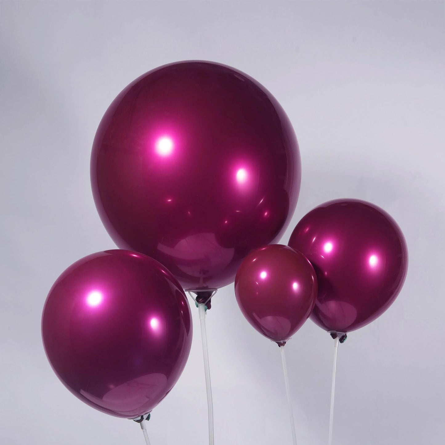 Kozee Burgundy Balloons different sizes 52 PACK Customized Double-Stuffed Metallic Maroon balloon 18+10+5 inch Garland arch kit For graduations class of 2025 decorations