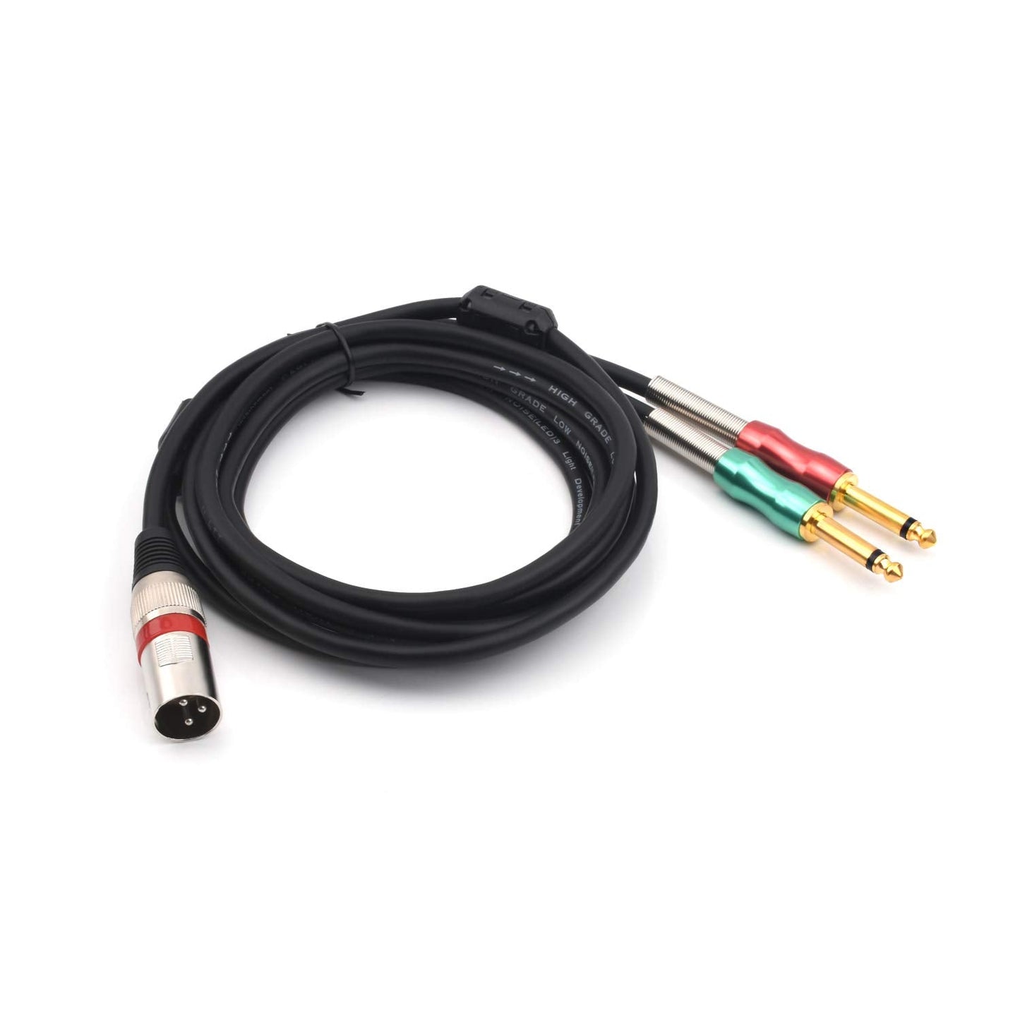 Siyear Xlr 3 Pin To Double 6.35Mm 1/4 Ts Male Y Splitter Cable 15Ft, Dual Mono (1/4 Inch) 6.35Mm To Xlr Plug Stereo Microphone A