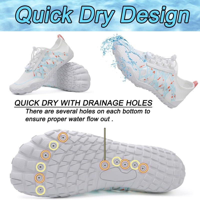 Water Shoes Men Women Barefoot Shoes Outdoor for Beach Aqua Swim Pool River Water Quick Dry Boating Fishing Diving Surfing...
